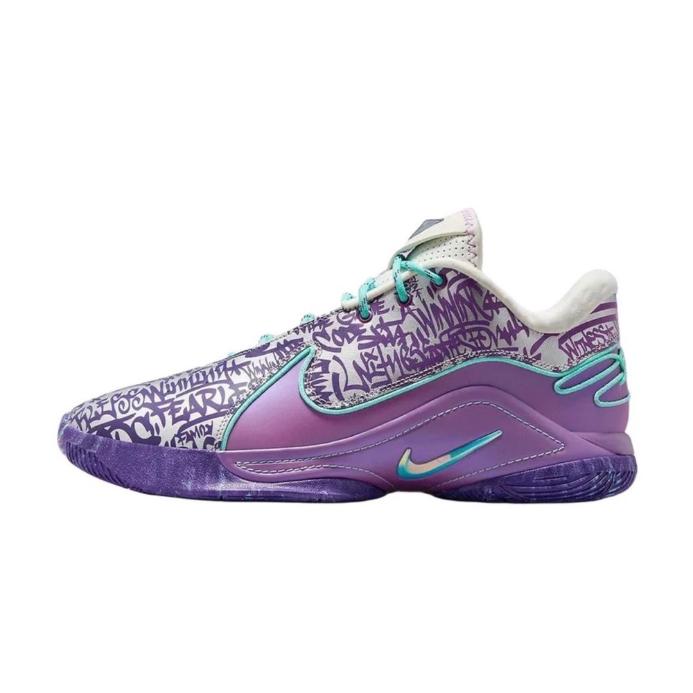 NWOB! Nike LeBron 21 Graffiti Court Mogul Soft Pearl Vivid‎ HV8454-001 Sz 18